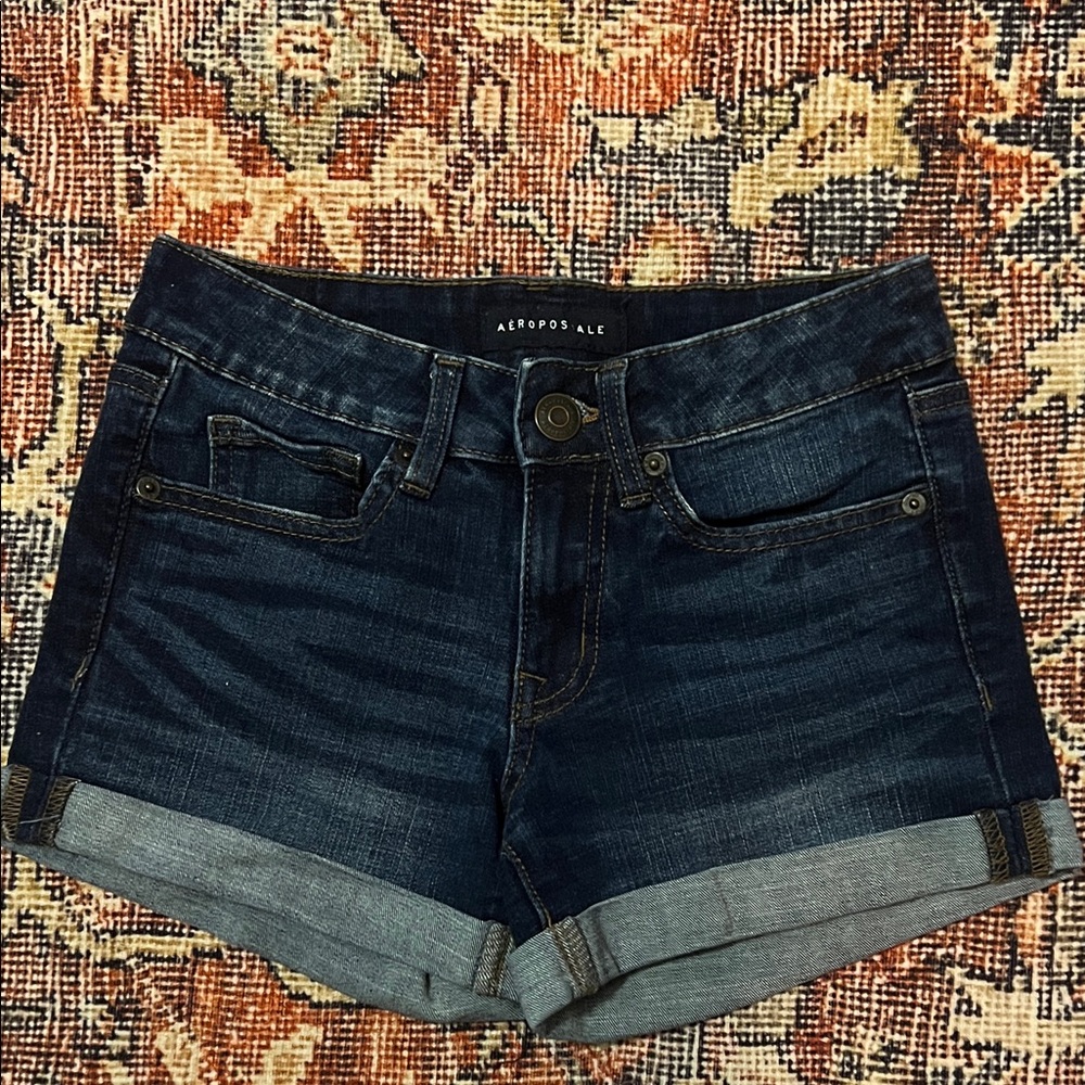 Aeropostale Women's Deep Indigo Jean Shorts